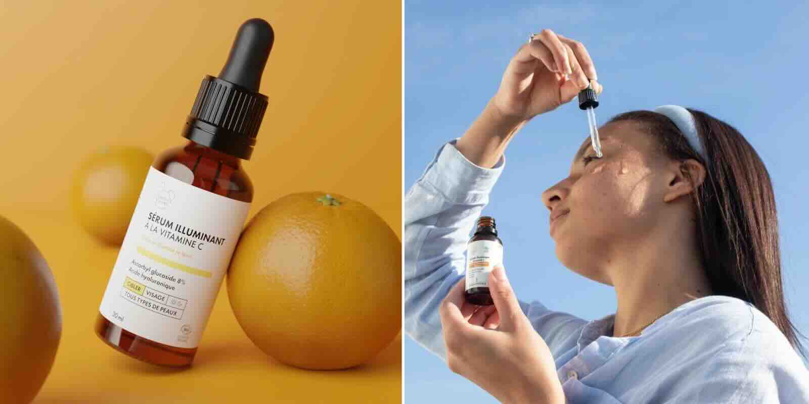 Sérum illuminant à la vitamine C Clémence & Vivien cosmétique bio - dimunue les taches pigmentaires, illumine le teint